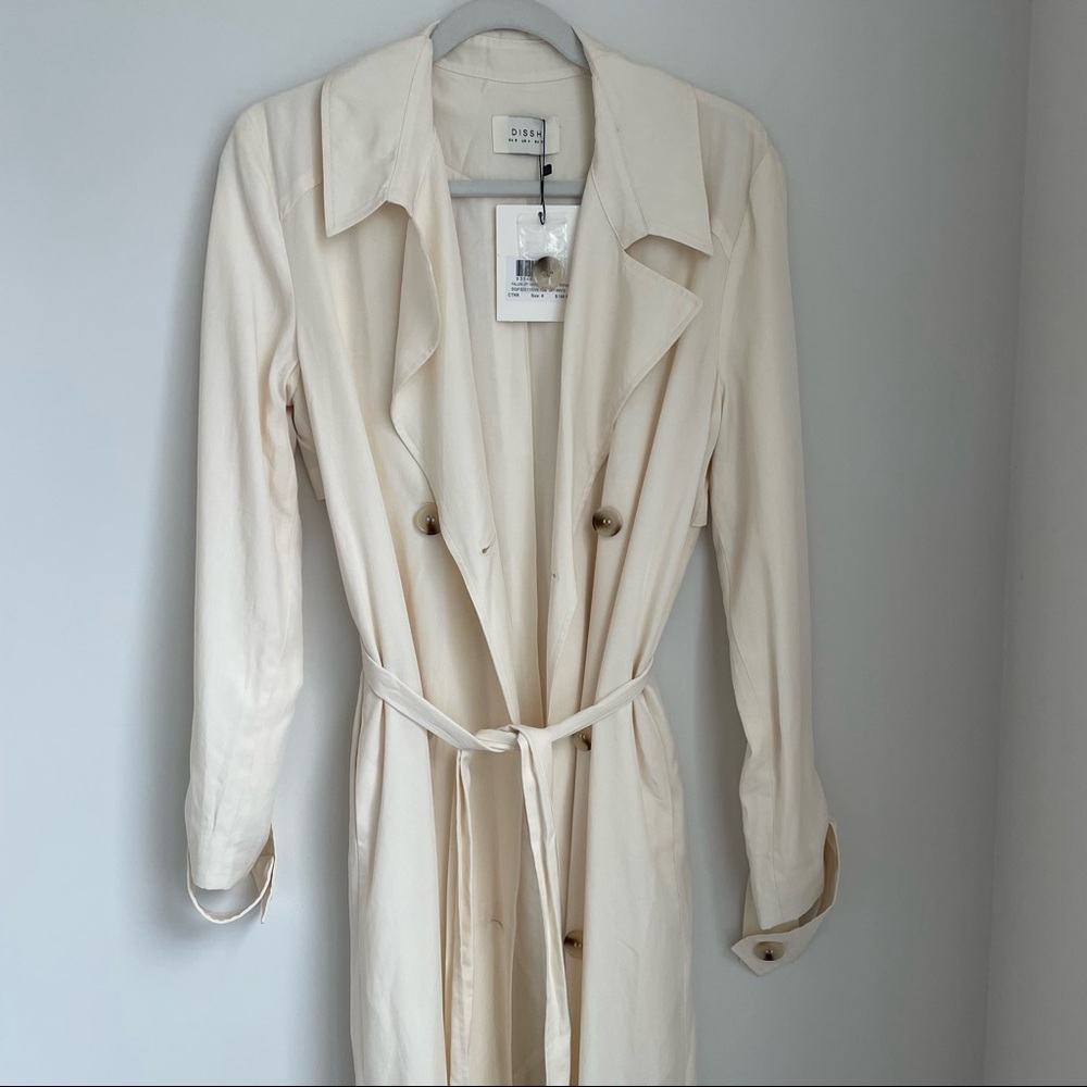 DISSH Cream Trench Coat NWOT - Picture 9 of 12